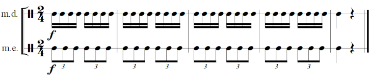 Quiálteras contra semicolcheias